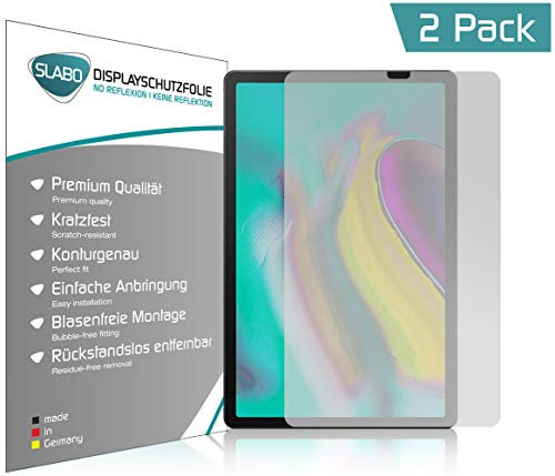 Slabo 2 x Displayschutzfolie für Samsung Galaxy Tab S5e T720 | T725 (10.5) Displayschutz Schutzfolie Folie No Reflexion | Keine Reflektion MATT