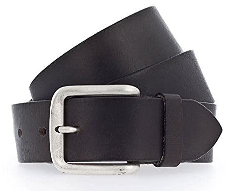 MUSTANG Herren Ledergürtel MG2018R01Z Jeansgürtel Echt Leder 40mm Gürtelbreite LEATHER BELT 115 120 125 130 cm Gürtellänge Braun, Größe:125cm, Farbe:Dunkelbraun (691)