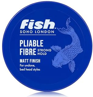 FISH Original Fishfibre Pliable Fibre, Mens Hair Styling Product Suitable for Short & Medium Length Hair. Stylist & Barber Used. Super Matt Finish Firm Hold, Natural & Defined Look, 100ml