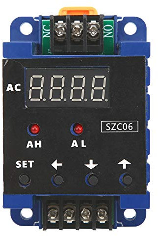 SZD06 AC110‑220V AC Amperímetro Digital, 0.3‑50A Detector de Relé de Retardo de Alarma de Límite Inferior Superior de Rango de Medición, para la Medición y Visualización(50A)