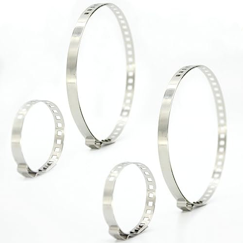 Juego de 2 abrazaderas universales de acero inoxidable para eje de transmisión CV