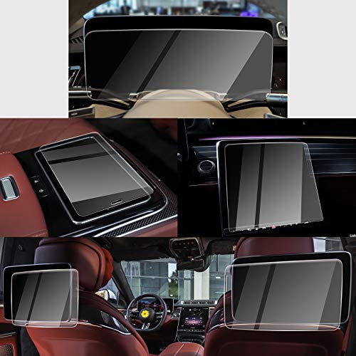 CDEFG Mercedes S Klasse W223 2021 Update Auto Navigation Schutzfolie Glas 9H Kratzfest GPS Transparent Displayschutzfolie Navi Folie Zubehör (5 Stücke Set)
