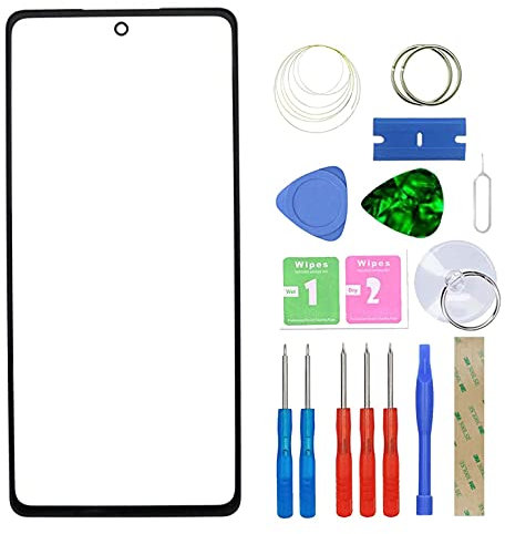 MovTEK Ecran Tactile Vitre Avant Kit de Remplacement pour Samsung Galaxy S20 FE 5G G781B / A52 5G A526 6.5 avec Trousse à Outils - Noir