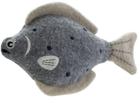 Hundespielzeug Skagen Steinbutt, grau 21 cm