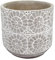 CHICCIE Blumentopf Rund Zement Beige 18cm - Pflanzentopf Pflanztopf Topf Deko