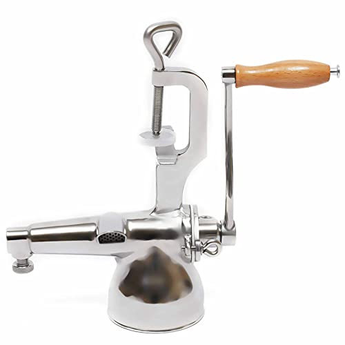 ROMYIX Stainless Steel Manual Wheatgrass Juicer, Fruit Juicer Portable Fruit Press,Masticating Healthy Juicer for Wheatgrass, Citrus & Vegetables