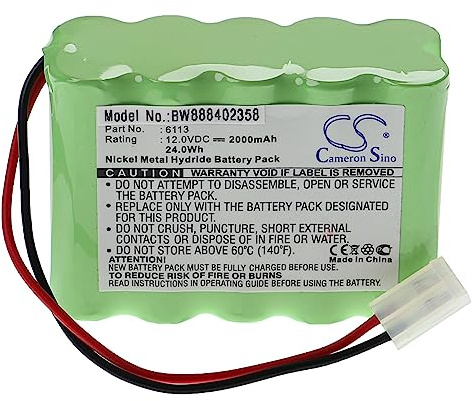 vhbw Akku kompatibel mit Cardioline AR1200 | AR1200 View FC1400, AR1200 ADV Medizintechnik (2000 mAh, 12 V, NiMH)