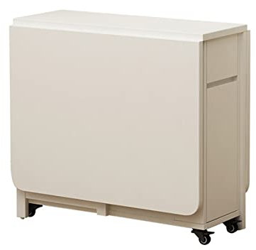 ZARBAILRE Mesa De Cocina Plegable con Sillas, No Es Fácil De Rayar Mesa De Comedor Plegable con Ruedas y Silla, Múltiples Fines Mesa Abatible para Cocina/Sala De Estar/Dormitorio (B 1.4m+4)