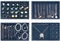ProCase Jewellery Tray Organiser, Jewellery Drawer Organiser Velvet Stackable Jewellery Storage Tray for Drawer Jewellery Display for Earring Necklace Ring Bracelet -4 Layers, Darkblue