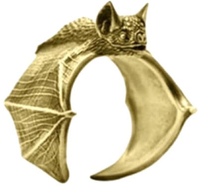 DSOUWEH Verstellbarer Vintage Fledermaus Ring – für Liebhaber des Gothic und Punk Stils, hergestellt aus Zinklegierung, gotische offene Fingerringe als Geschenke, golden