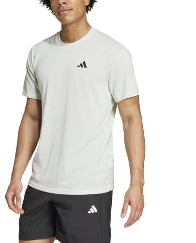adidas Men's Train Essentials Feelready Training Tee, Linen Green/Black, S