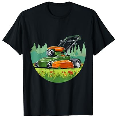 Jardinero temporada de primavera con divertido cortacésped Camiseta
