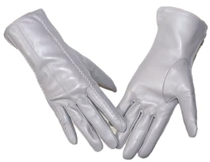 Haitpant Damen Winter verdickte warme Touchscreen Lederhandschuhe Outdoor Reiten echtes Schaffell Handschuhe, CS2-Touchscreen, 7