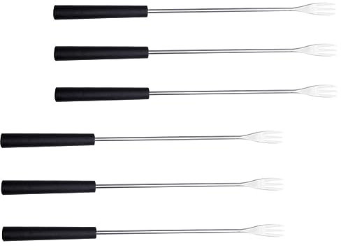Zerodeko 6 Piezas Tenedor Para Fondue De Chocolate Tenedor Para Asar Tenedor De Barbacoa Palos Para Asar Tenedor De Aperitivos Brochetas Acero Inoxidable Estilo Occidental Traje Electrico
