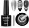 MIZHSE Gel Cat Eye Silber,Nagellack UV Gel,Trendy,Glatt,Langanhaltend Magnetischer UV Nagellack Mit 1 Magnet Für Valentinstag Hochzeit Dating Weihnachtswochenende Party
