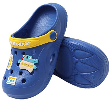 JOMIX Ciabatte Bambino Estive Sandali Bambina Comodi Zoccoli Bimbo Bimba Morbidi Pantofole Bimbi Bambini da Mare Spiaggia Casa Piscina SP2405 Blu Notte 30/31 190mm