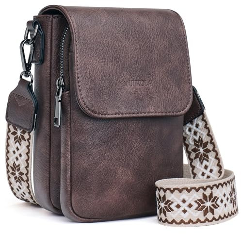 MUIIKOLA Handytasche zum Umhängen,RFID-Blockierung große Kapazität Handy Umhängetasche Damen Leder,Handytasche mit Geldbörse zum Umhängen,umhängetasche damen Breiter Gurt abnehmbarer Schultergur