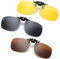 Sonnenbrille Clip, Polarisierte Flip up Sonnenbrillen Aufsatz Polarisiert zum Aufstecken Damen und Herren Nachtfahrbrillen (Schwarz+Braun+Gelb)