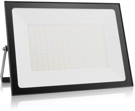 Litglobe 200W LED Strahler Außen,3000K Warmweiß LED Strahler,Superheller 20000LM LED Aussenstrahler,IP66 Wasserdicht LED Scheinwerfer,LED Außenstrahler für Garten Hof Sportplatz Garage