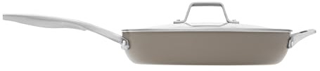 Calphalon® Premier Ceramic Nonstick 12 Frying Pan with Lid, Mushroom Grey