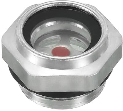PATIKIL Air Compresseur Huile Vue Verre, M20x1,5 Mâle Filetage Aluminium Alliage Huile Liquide Niveau Jauge Air Compresseur Pièces avec O-anneau