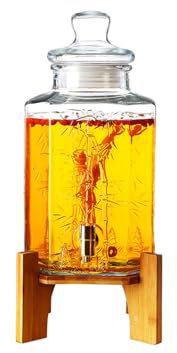 Dispensador de Bebidas con Soporte, Dispensador de Jugo con Grifo de Acero Inoxidable para Bebidas de Cafetería, Agua Helada, Fiestas, 5L