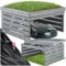 tectake® Robot Lawnmower Garage with Weather-Resistant, Stained Pinewood Slats, Integrated & Water-Repellent Planter Roof, Quick Assembly - Ideal & Spacious Shelter for Robot Lawnmowers - 78x84x46cm