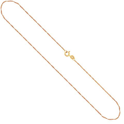 EDELIND Goldkette Damen 333 Echtgold - Singapurkette 1 mm Gelbgold 70cm - 8k Halskette mit Geschenkbox