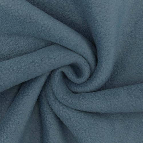 Polarfleece Stoff Antipilling zum Nähen, Polar-Fleece-Stoff als Meterware, uni jeansblau (Länge am Stück: ab 100cm / Breite: 150cm)