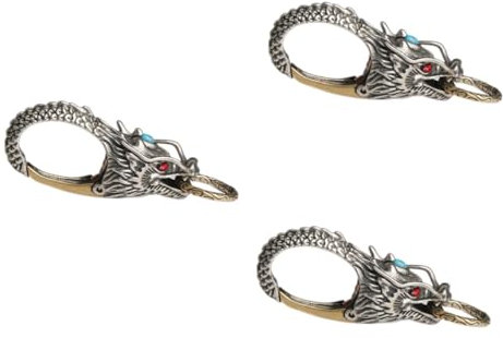 TINEASUR 3 Piezas llavero grifo motosierra hombre llavero accesorios de llavero auto anillo accesorios coche titular de la llave de la cintura hebilla de llave de cintura cuproníquel Silver