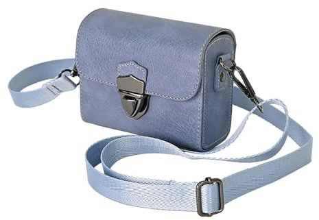 VOVMOEYA Camera Case for Canon powershot SX740/SX730/SX720,Retro PU Case for Canon G7X Mark III/G7X MarkII/G7 X,Case for Sony RX100 Series,for Ricoh GR IIIx/GR III/GRII/GR,Three Carrying Methods-Blue