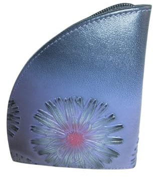 déqua G2 Unikat Leder Geldbörse Blume violett