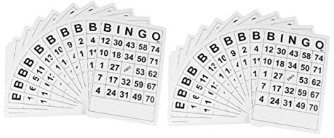 Toyvian 120St Bingo-Karten Bingo-Spiele für Bingo-Spielkarten Kartenspiel Bingo familienspiele Boardgames interessantes Bingospiel Bingokarten für den Haushalt Papier Weiß