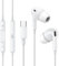 USB C Headphones with Cable,Type C Earphones In Ear HiFi Stereo Earbuds with Microphone and Volume Control,Compatible with iPhone 16/15/Samsung Galaxy S23/S22/15 Plus/Google And most USBC devices.
