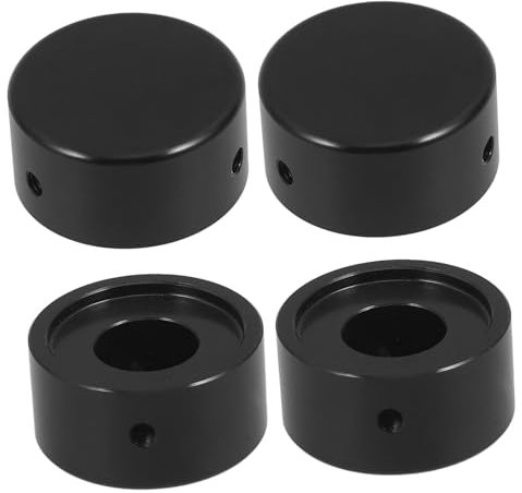 JOINPAYA Gitarren Fußschalter Aufsatz Effektpedal Nagelkappen Pedal Fußschalter Aufsätze 4 Stück Aluminium Einfache Installation Schutzkappen für Gitarrenpedale