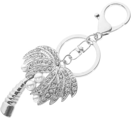 Ipetboom Palm Tree Keychain with Rhinestone Design Aesthetic Key Ring for Bags Car Keys Stylish Coconut Tree Accessory for Women Present for Fashion Lovers