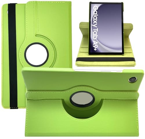 Dlahaby Case for Samsung Galaxy Tab A9+ / A9 Plus,360 Degree Rotation with Stand Protective Cover for Samsung Galaxy Tab A9 Plus SM-X210/X216/X218 11 inch Tablet,Green