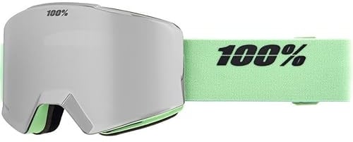100% NORG HiPER Snow Goggle, Pistachio - Mirror Silver Lens Mirror Silver, 51000-00025
