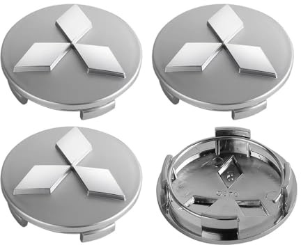 LYENMD 4 Stück Nabendeckel Radnabenabdeckung für Mitsubishi Colt 2005-2008 2008-2024, 60mm Felgenkappen ABS Radnabenkappen Felgendeckel Radnabendeckel Wheel Caps Auto Zubehör,B