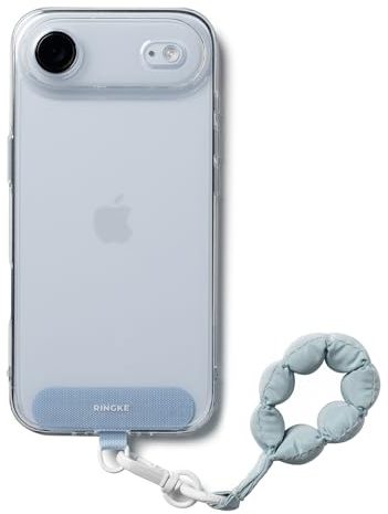 Ringke Holder Link Puffer Finger Strap mit TPU Tether Tab, Soft Leicht Gepolstert Fingerschlaufe Schlüsselanhänger Zubehör für Handyhülle