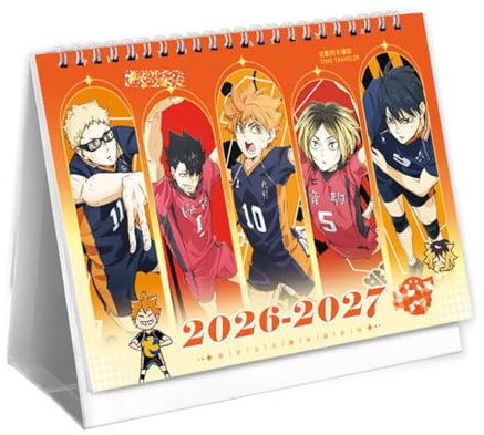 Haikyus Kalender 2026-2027, Tischdekoration Calendar 1. Januar 2026 Bis 31. Dezember 2027, Anime Poster Kalender Für Fans