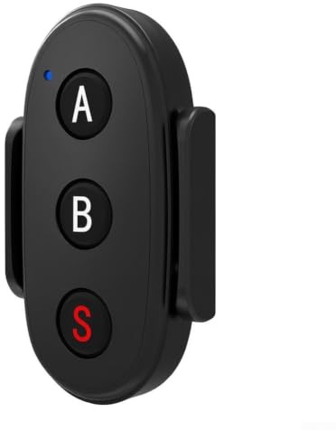 Kabellose Fernbedienung für DJI Action 5 Pro für Insta360 – BT-Auslöser mit 30 Tagen Akkulaufzeit, 10 m Reichweite, Ein-Klick zum Aufwachen für Vlogging, Radfahren, Sportkamera-Zubehör (schwarz)