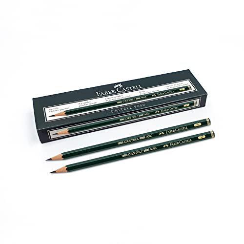 Faber-Castell - Bleistift Castell 9000, Härtegrad H, 12 Stück