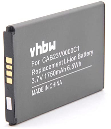 vhbw batteria compatibile con Alcatel One Touch Link Y800, Y800Z hotspot modem router portatile (1750mAh, 3,7V, Li-Ion) - Sostituisce CAB23V0000C1