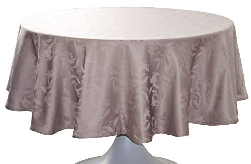 CALITEX Tischdecke Damast Ombra Taupe rund 180
