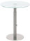 Ebinger Couch- und Beistelltisch in Edelstahl höhenverstellbar Ø 495 mm Satinierter ESG-Sicherheitsglasplatte Tischhöhe max. 630 mm P740.35.6