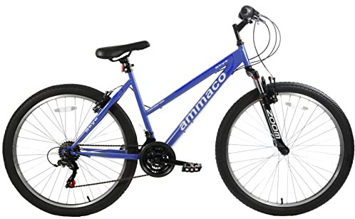 Ammaco Skye 26 Wheel Womens Mountain Bike Front Suspension 18 Frame 21 Speed Purple & Blue