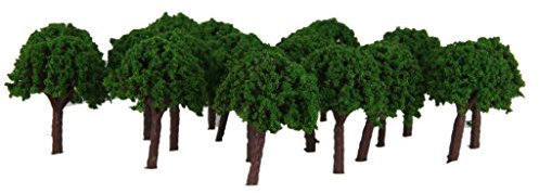 50pcs 3cm 1/500 Arbre Modèle Maquette Paysage Train Dollhouse Accessoire Jouet