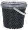 trendfinding 1 Liter Eimer aus Kunststoff mit Deckel Deko Hydro Wasser Perlen Kugeln künstliche Blumenerde Aquaperls Aqualinos zum Dekorieren Ø 0,8 bis 1,2 cm (Schwarz_SM)