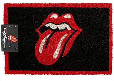 Die Rolling Stone Zunge rot und schwarz Fußmatte